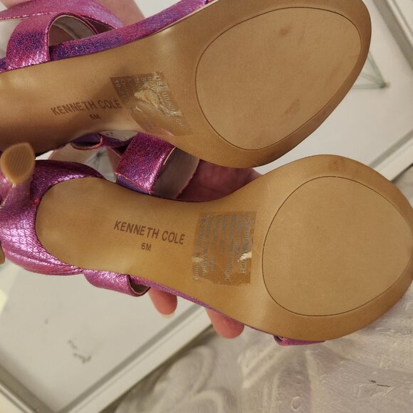 Kenneth Cole NY "Brooke" Cross Strap Heeled Sandals. Purple. NIB. Size 6 - Picture 14 of 14